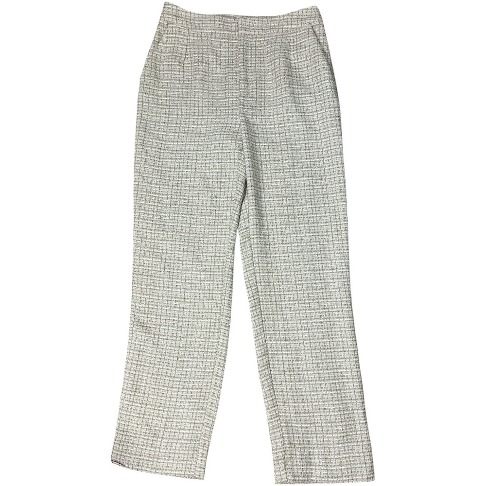 Just Female by Free People. NWT Gray Tan and White Plaid Pants. Size 38